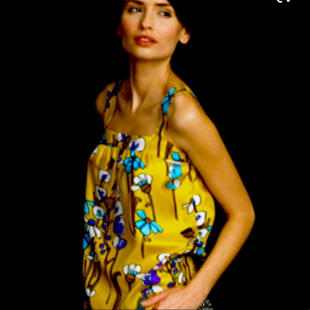 Rare J.Crew Collection silk Campo De’ Fiori tank